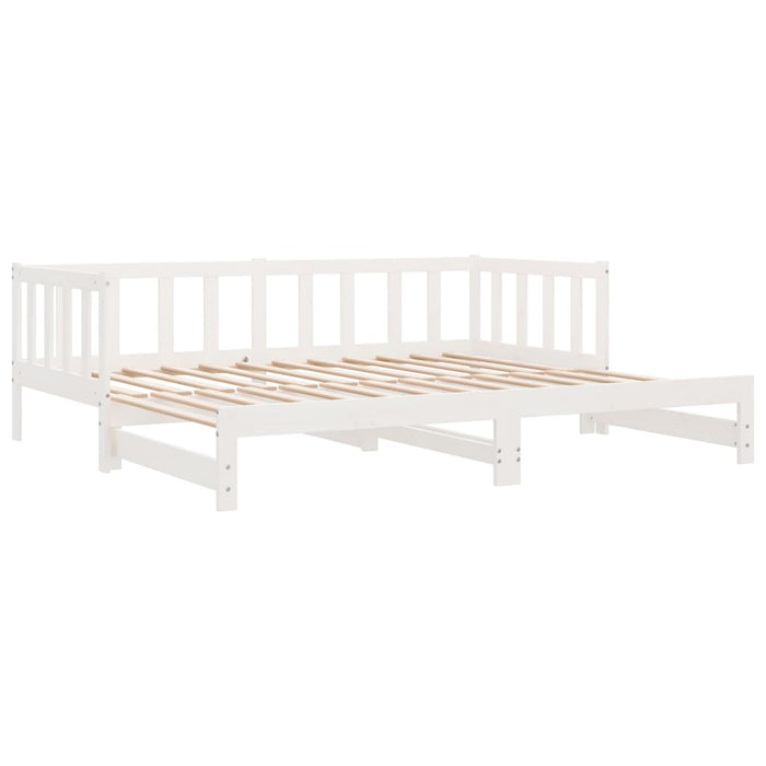 Pull-out Day Bed without Mattress White 2x(90x190)cm