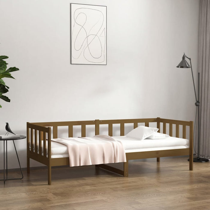 Day Bed without Mattress Honey Brown 80x200cm Solid Wood Pine