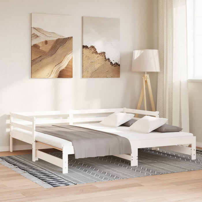 Pull-out Day Bed without Mattress White 80x200 cm