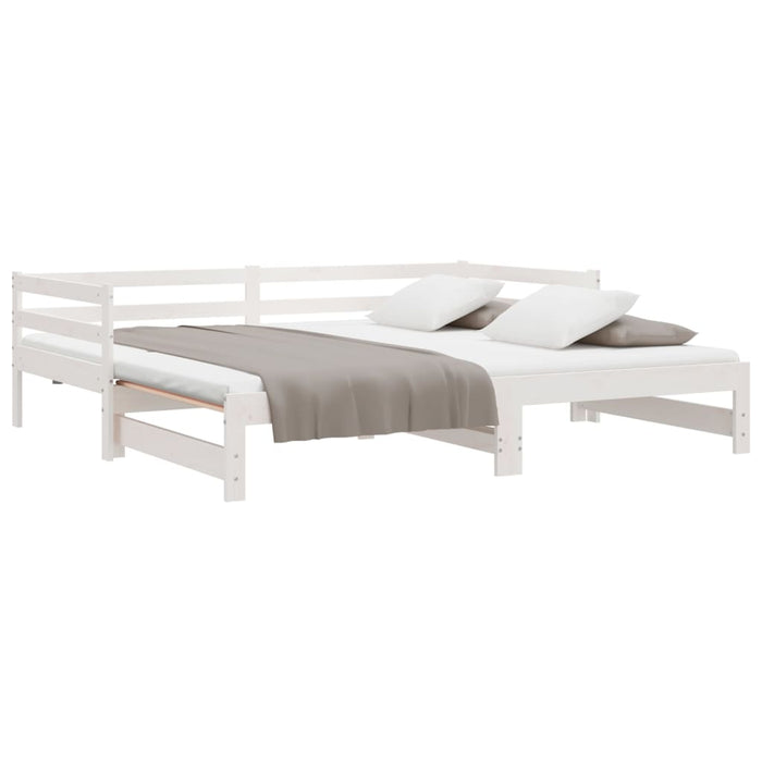 Pull-out Day Bed without Mattress White 80x200 cm