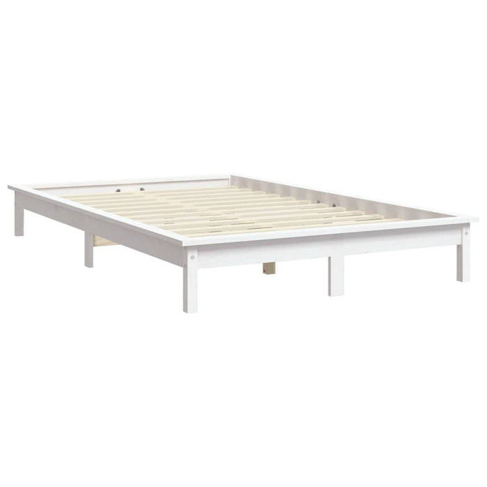 820537 vidaXL Bed Frame without Mattress White 120x200 cm Solid Wood