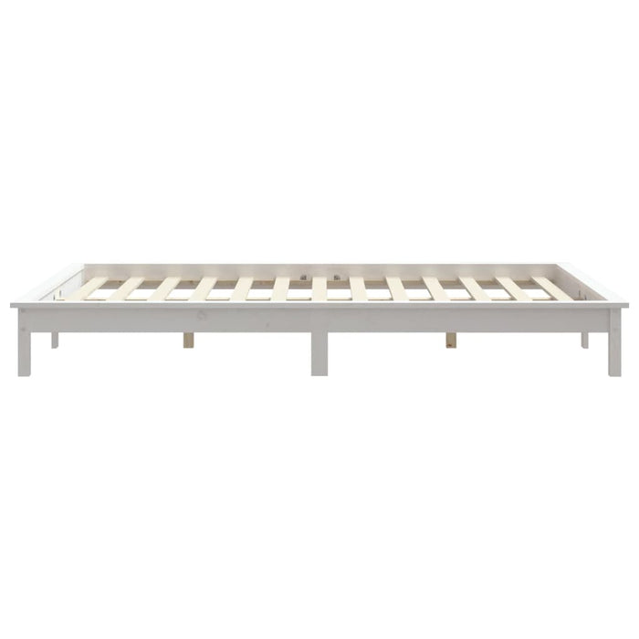 820537 vidaXL Bed Frame without Mattress White 120x200 cm Solid Wood