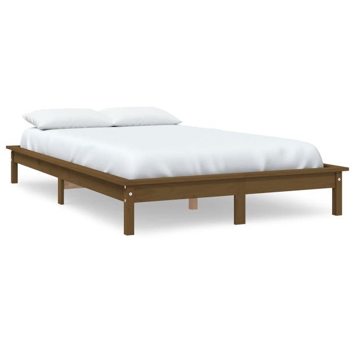 820539 vidaXL Bed Frame without Mattress Honey Brown 120x200 cm Solid Wood