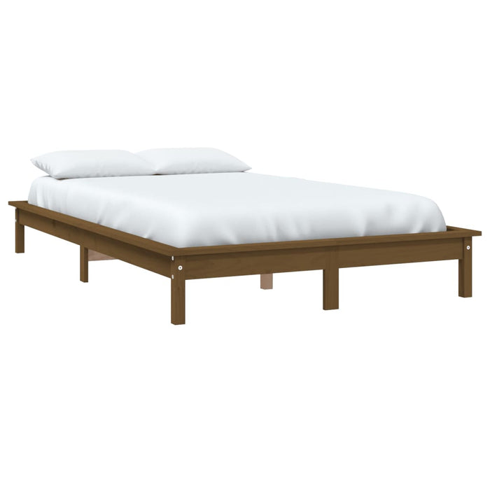 820539 vidaXL Bed Frame without Mattress Honey Brown 120x200 cm Solid Wood