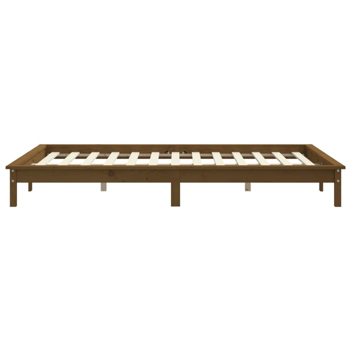 820539 vidaXL Bed Frame without Mattress Honey Brown 120x200 cm Solid Wood