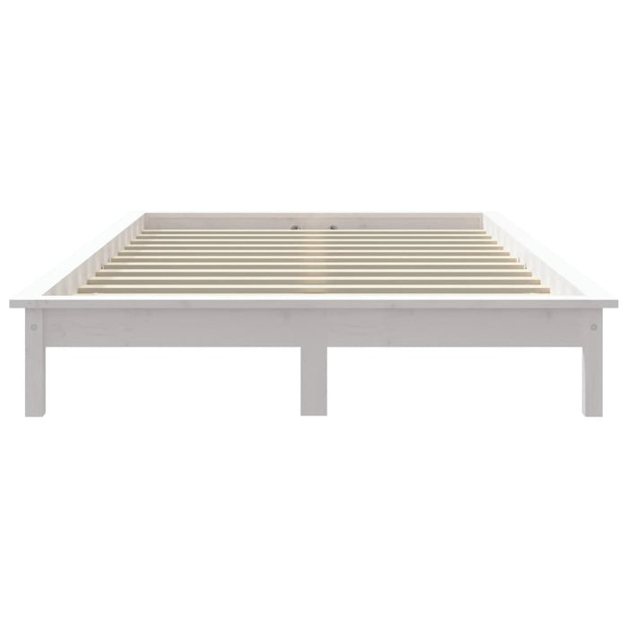 820542 vidaXL Bed Frame without Mattress White 140x200 cm Solid Wood