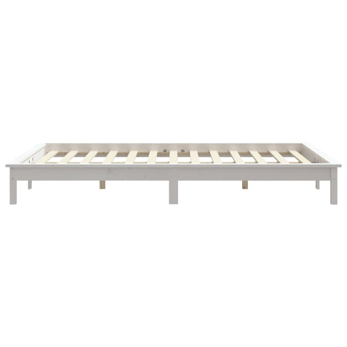 820542 vidaXL Bed Frame without Mattress White 140x200 cm Solid Wood