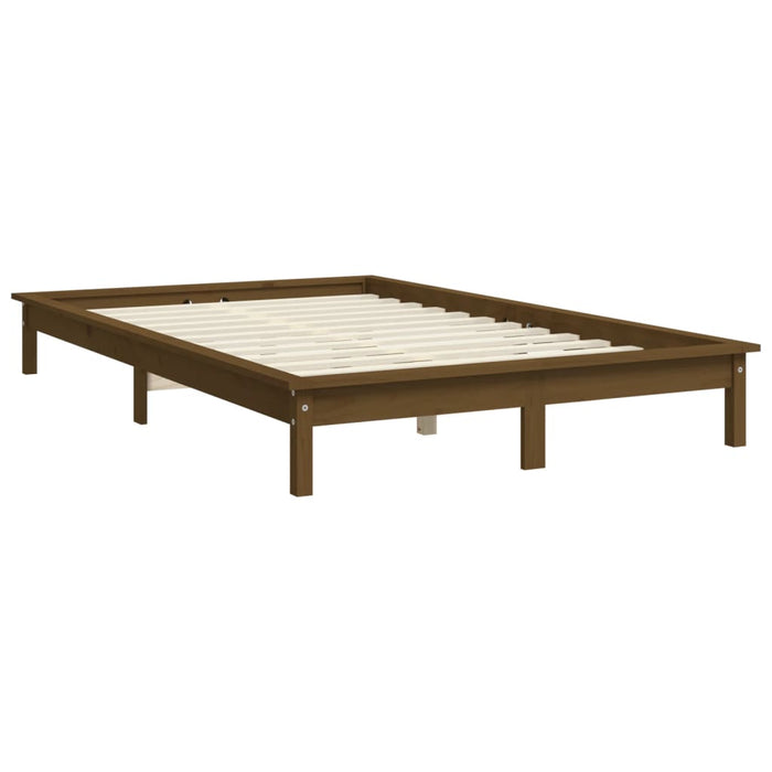 820544 vidaXL Bed Frame without Mattress Honey Brown 140x200 cm Solid Wood