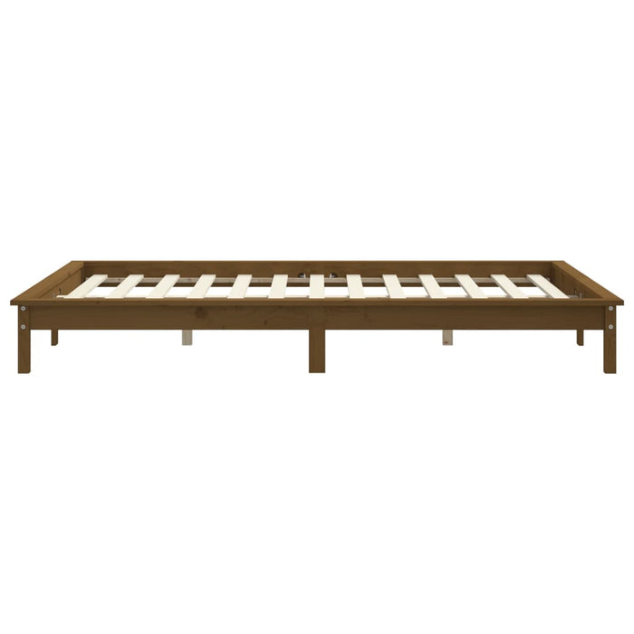 820544 vidaXL Bed Frame without Mattress Honey Brown 140x200 cm Solid Wood