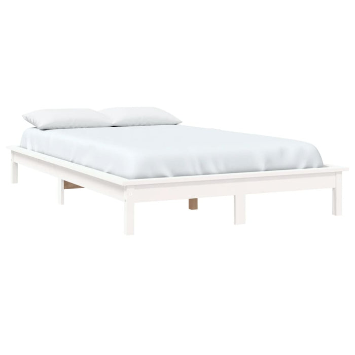 Bed Frame without Mattress White Super King Size Solid Wood