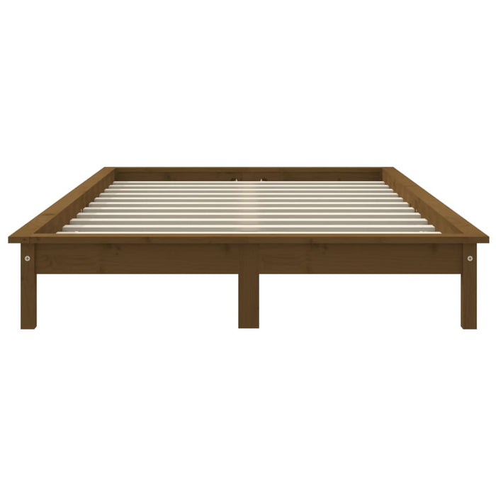 Bed Frame without Mattress Honey Brown Super King Size Solid Wood