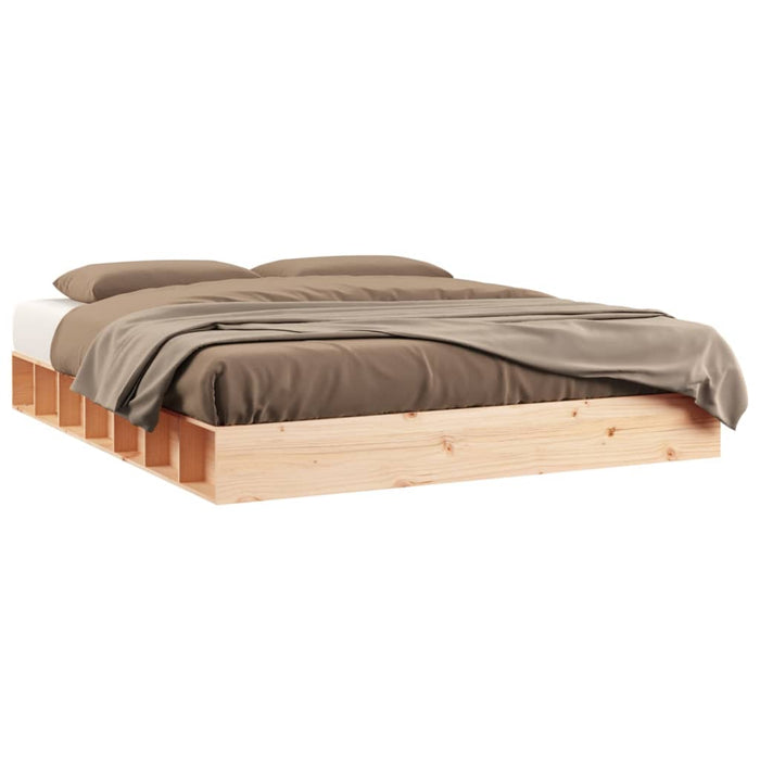 Bed Frame without Mattress 200x200 cm Solid Wood