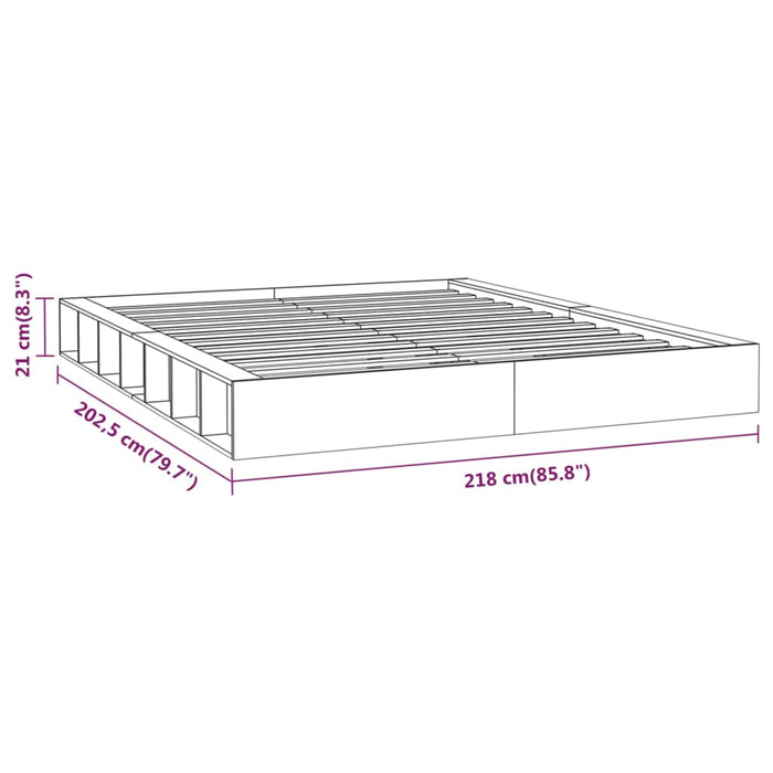 Bed Frame without Mattress 200x200 cm Solid Wood