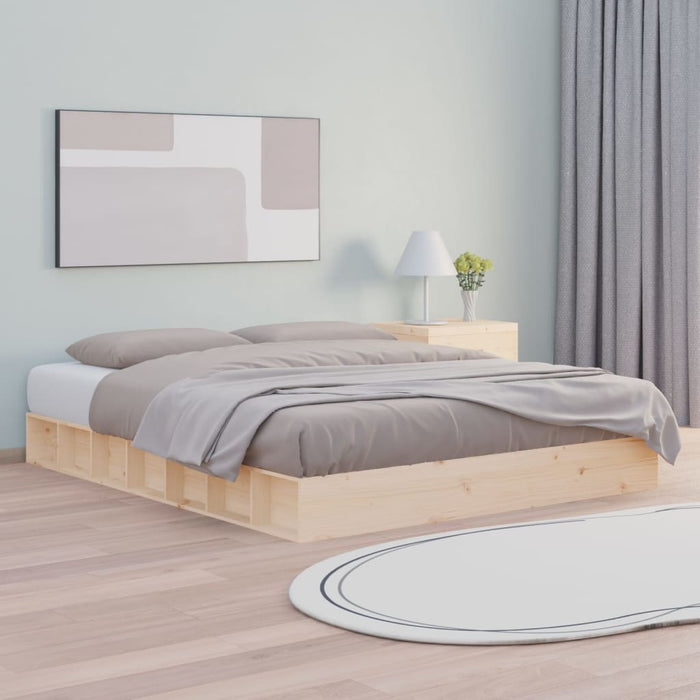 Bed Frame without Mattress 200x200 cm Solid Wood