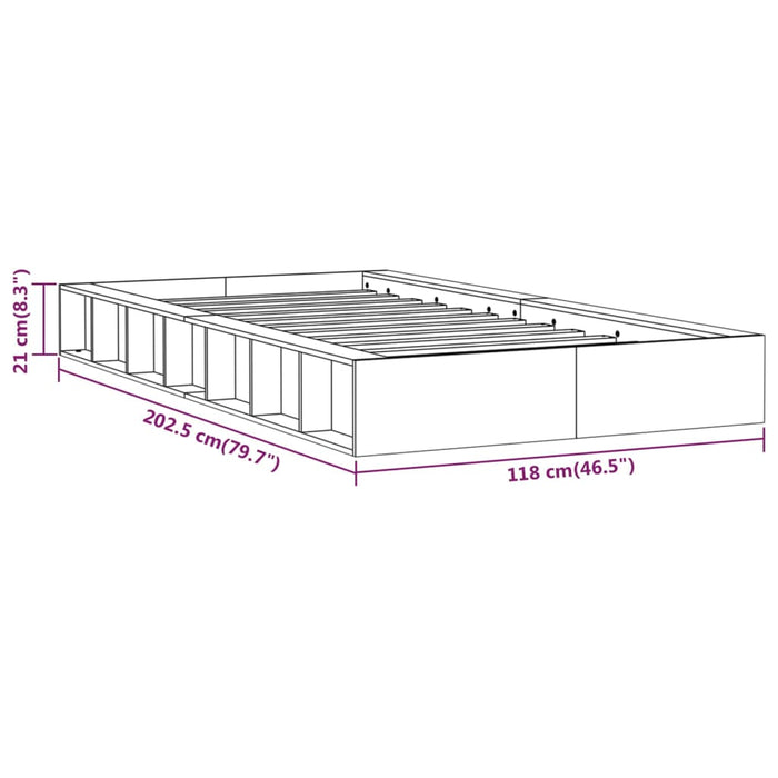 Bed Frame without Mattress 100x200 cm Solid Wood