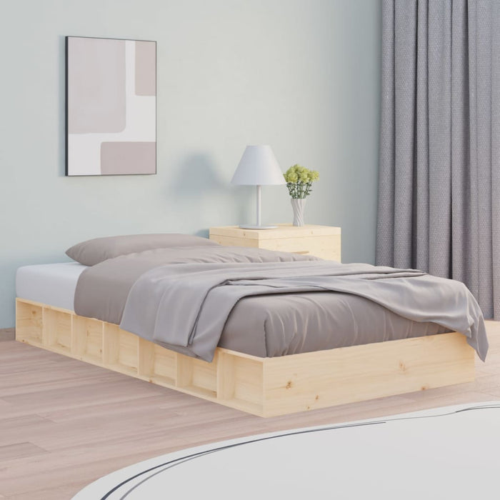 Bed Frame without Mattress 90x200 cm Solid Wood