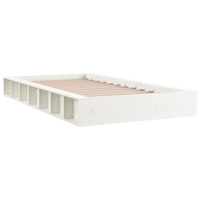 Bed Frame without Mattress White 90x200 cm Solid Wood