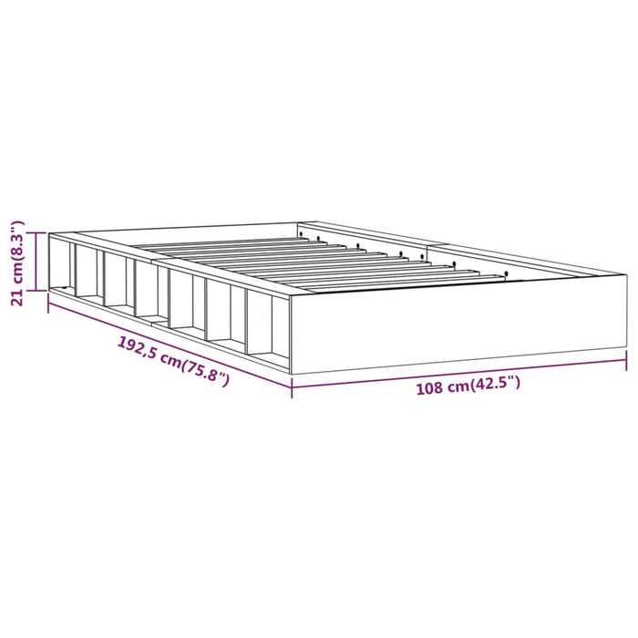 Bed Frame without Mattress 90x190 cm Single Single Solid Wood