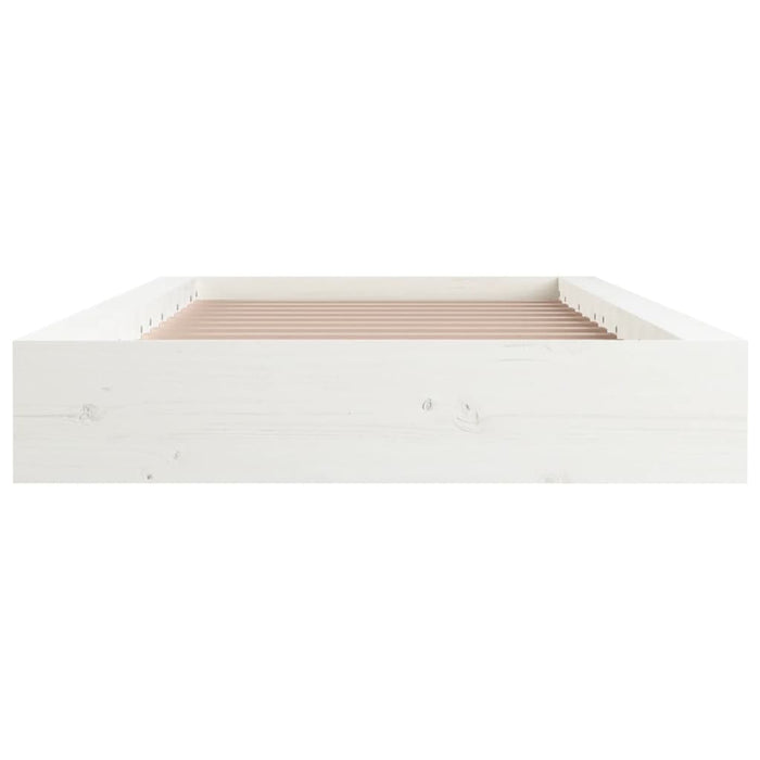 Bed Frame without Mattress White 120x190 cm Small Double  Solid Wood