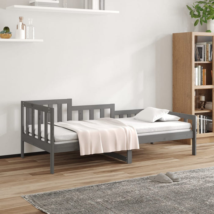 Day Bed without Mattress Grey 90x200 cm Solid Wood Pine