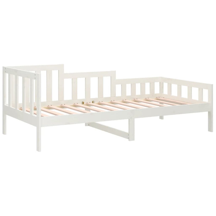 Day Bed without Mattress White 90x190 cm Single Solid Wood Pine