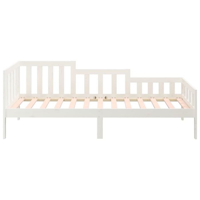 Day Bed without Mattress White 90x190 cm Single Solid Wood Pine