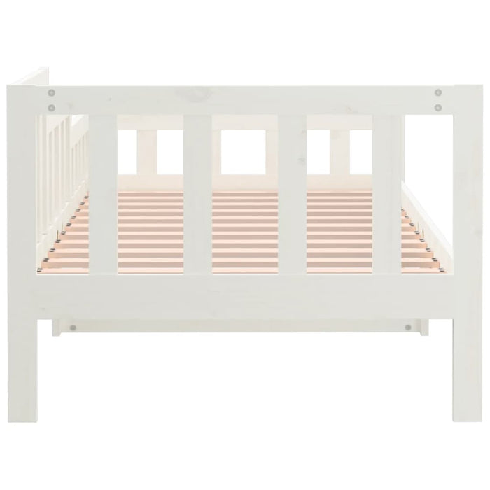 Day Bed without Mattress White 90x190 cm Single Solid Wood Pine