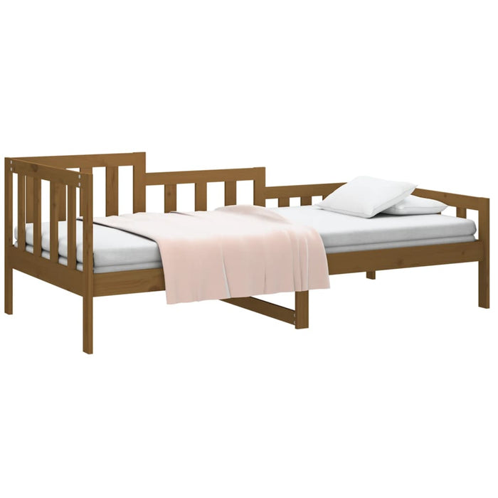 Day Bed without Mattress Honey Brown 90x190 cm Single Solid Wood Pine