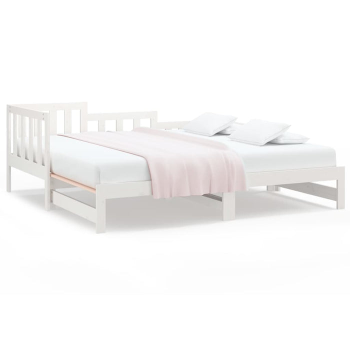 Pull-out Day Bed without Mattress White 2x(80x200) cm