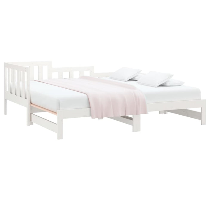 Pull-out Day Bed without Mattress White 2x(80x200) cm