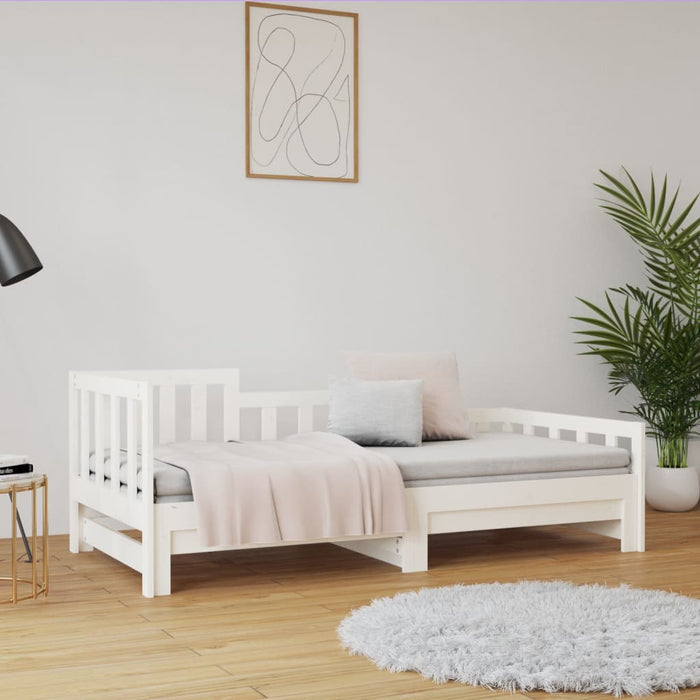 Pull-out Day Bed without Mattress White 2x(80x200) cm