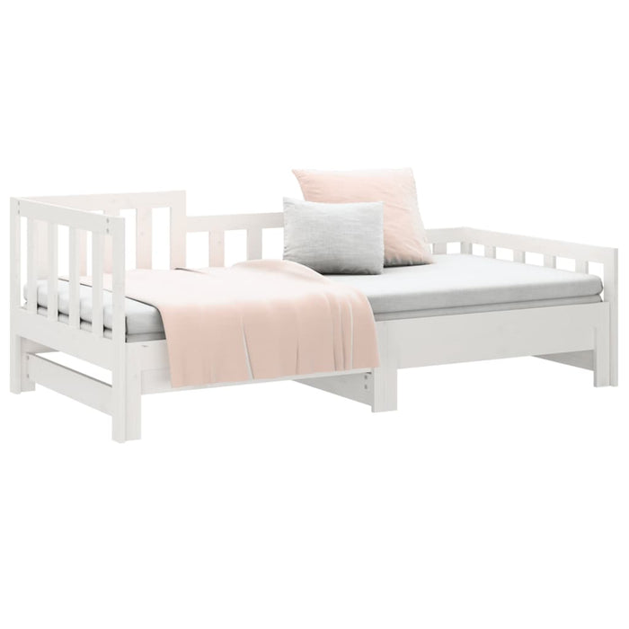 Pull-out Day Bed without Mattress White 2x(80x200) cm