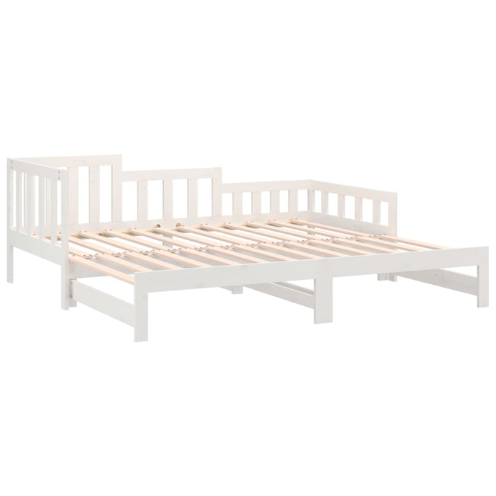 Pull-out Day Bed without Mattress White 2x(80x200) cm