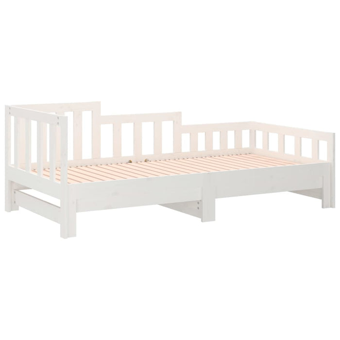 Pull-out Day Bed without Mattress White 2x(80x200) cm