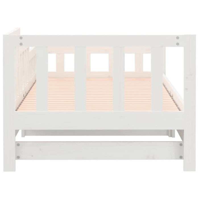 Pull-out Day Bed without Mattress White 2x(80x200) cm