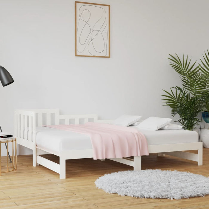 Pull-out Day Bed without Mattress White 2x(80x200) cm