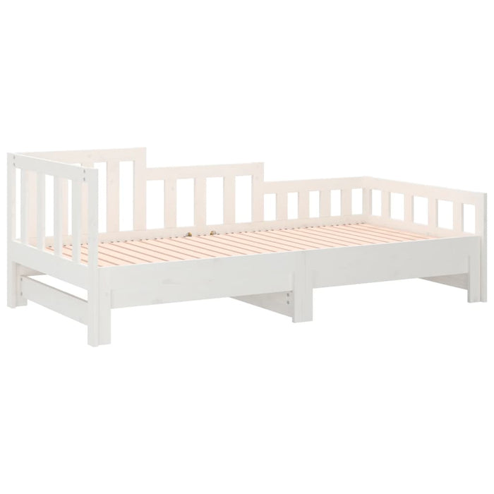 Pull-out Day Bed without Mattress White 2x(90x200) cm