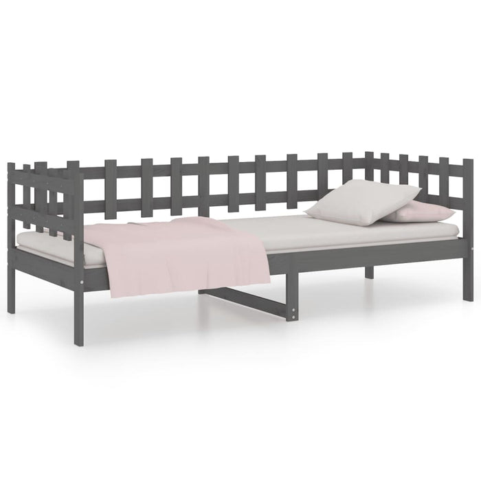 Day Bed without Mattress Grey 80x200 cm Solid Wood Pine