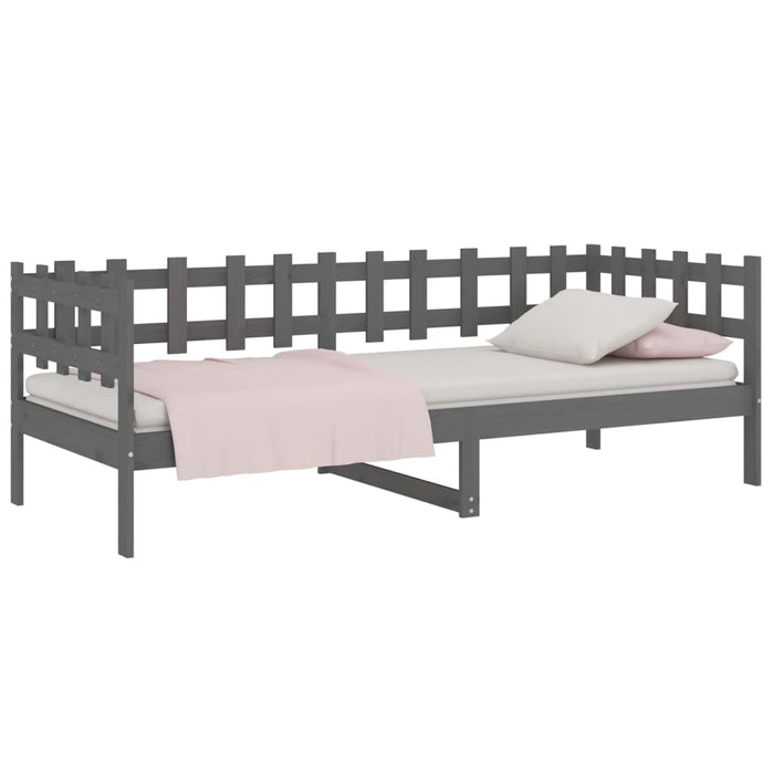 Day Bed without Mattress Grey 80x200 cm Solid Wood Pine