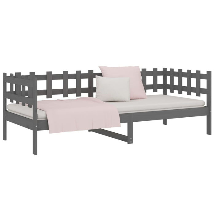 Day Bed without Mattress Grey 80x200 cm Solid Wood Pine