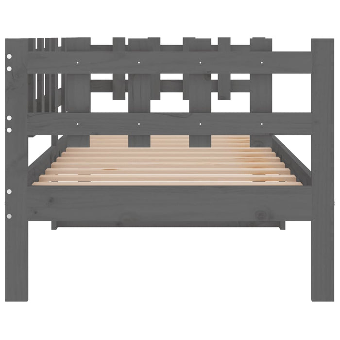 Day Bed without Mattress Grey 80x200 cm Solid Wood Pine