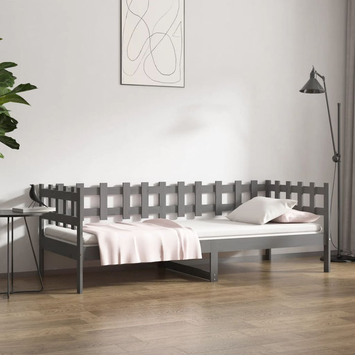 Day Bed without Mattress Grey 80x200 cm Solid Wood Pine