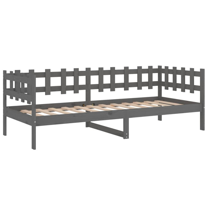 Day Bed without Mattress Grey 90x200 cm Solid Wood Pine