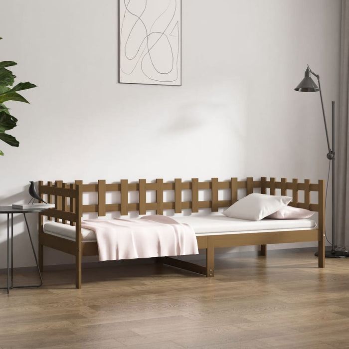 Day Bed without Mattress Honey Brown 90x200 cm Solid Wood Pine