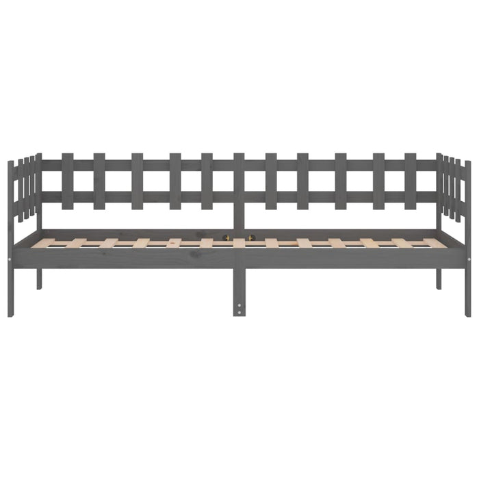 Day Bed without Mattress Grey 90x190 cm Single Solid Wood Pine