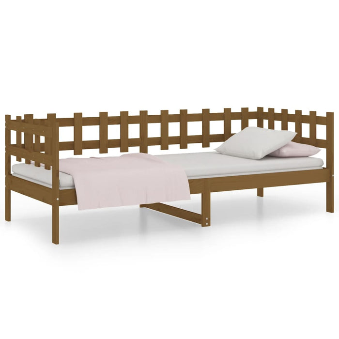 Day Bed without Mattress Honey Brown 90x190 cm Single Solid Wood Pine