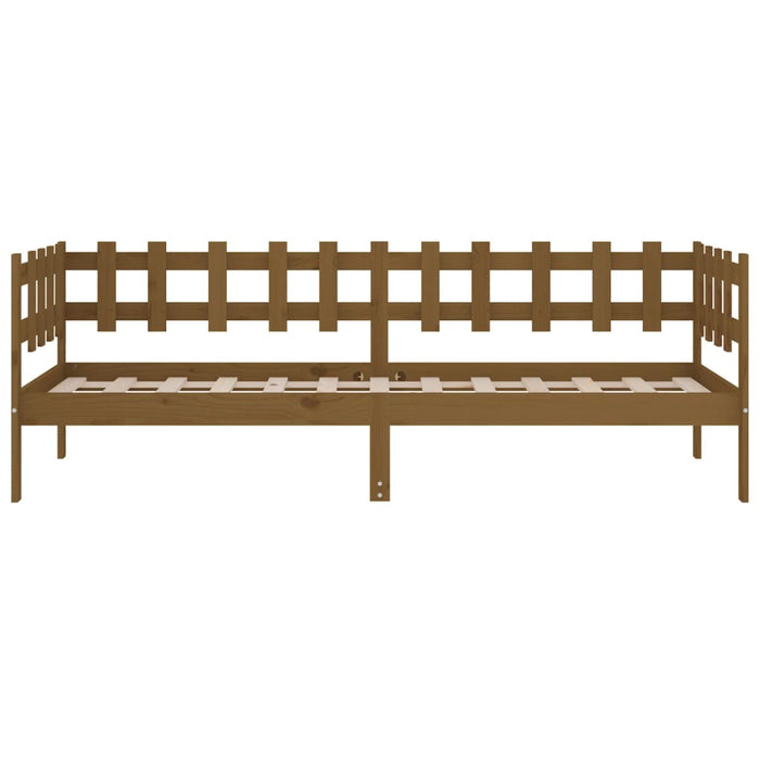 Day Bed without Mattress Honey Brown 90x190 cm Single Solid Wood Pine