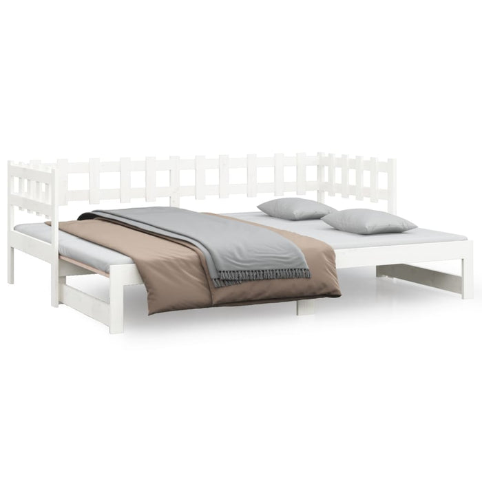 Pull-out Day Bed without Mattress White 2x(80x200) cm