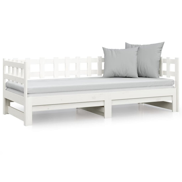 Pull-out Day Bed without Mattress White 2x(80x200) cm