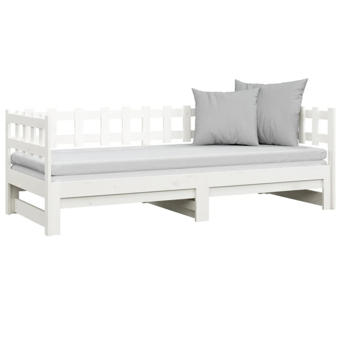 Pull-out Day Bed without Mattress White 2x(80x200) cm